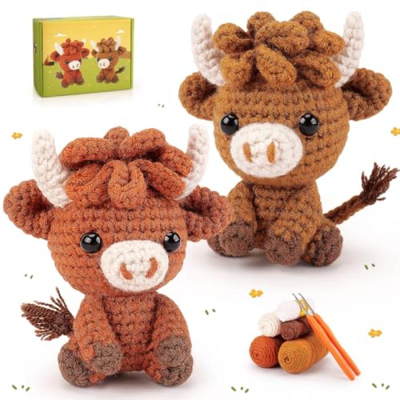 Beginner's Highland Cow Crochet Kit