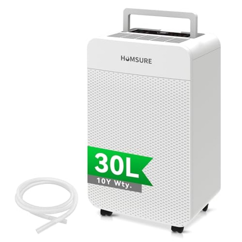 HUMSURE Dehumidifier For Basements, 30L/Day Large…