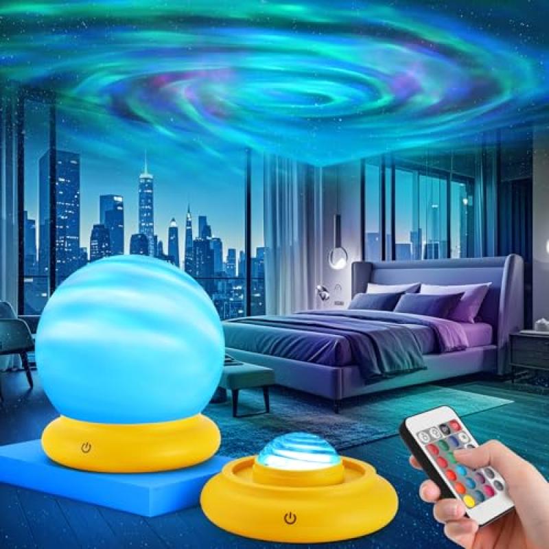 Veidimir Galaxy Projector Night Light & Moon Lamp 2-in-1