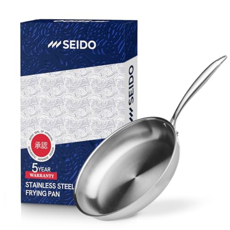 Seido Stainless Steel Frying Pan