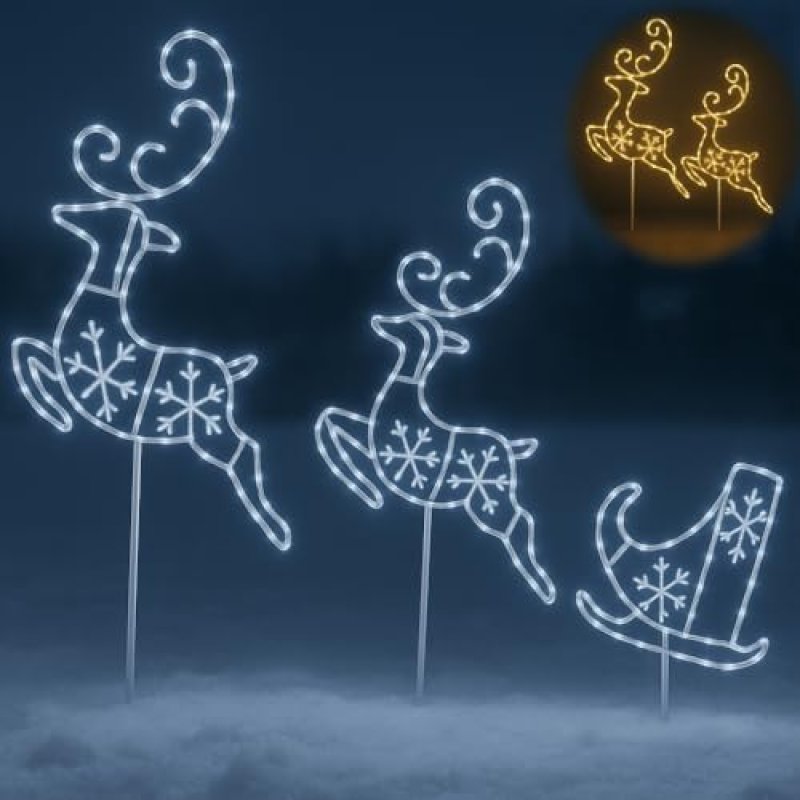 LED Reindeer & Sleigh
