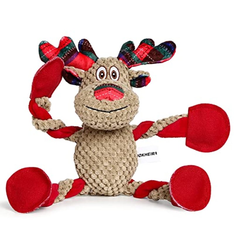 IOKHEIRA Reindeer Dog Toy