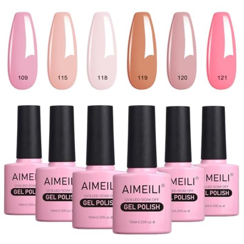 AIMEILI Gel Nail Polish Set 6pcs - Gift Kit 31