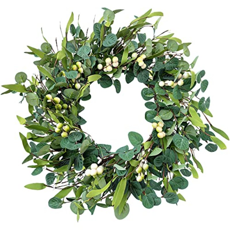 Weldomcor Artificial Eucalyptus Wreath for Front…