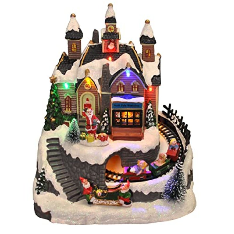 Selections Santa Christmas Scene Resin Village…