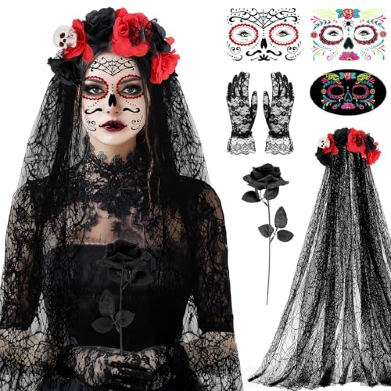SelfTek Day of the Dead Costumes for Women, Day…
