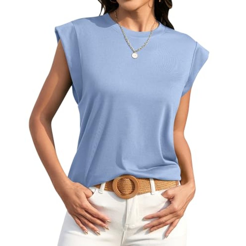 BellaDila Womens Summer Crewneck Tank Top…