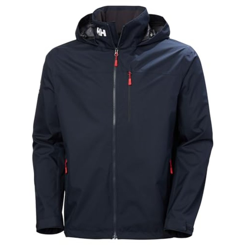 Helly Hansen Men's Crew Hooded Jacket 2.0, Navy, M