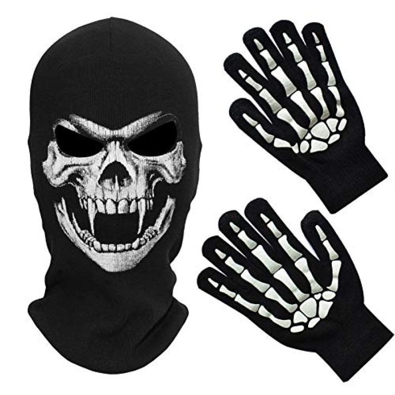 Melop Skeleton Balaclava and Gloves