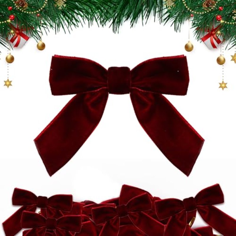 GEBETTER Velvet Christmas Bows