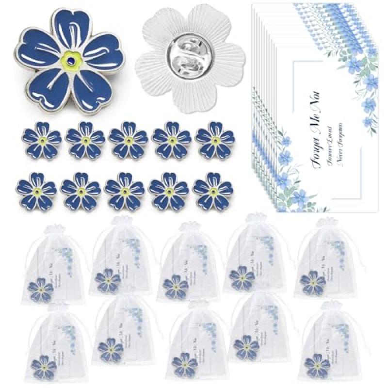Memorial Gift Set with Forget Me Not Badge
