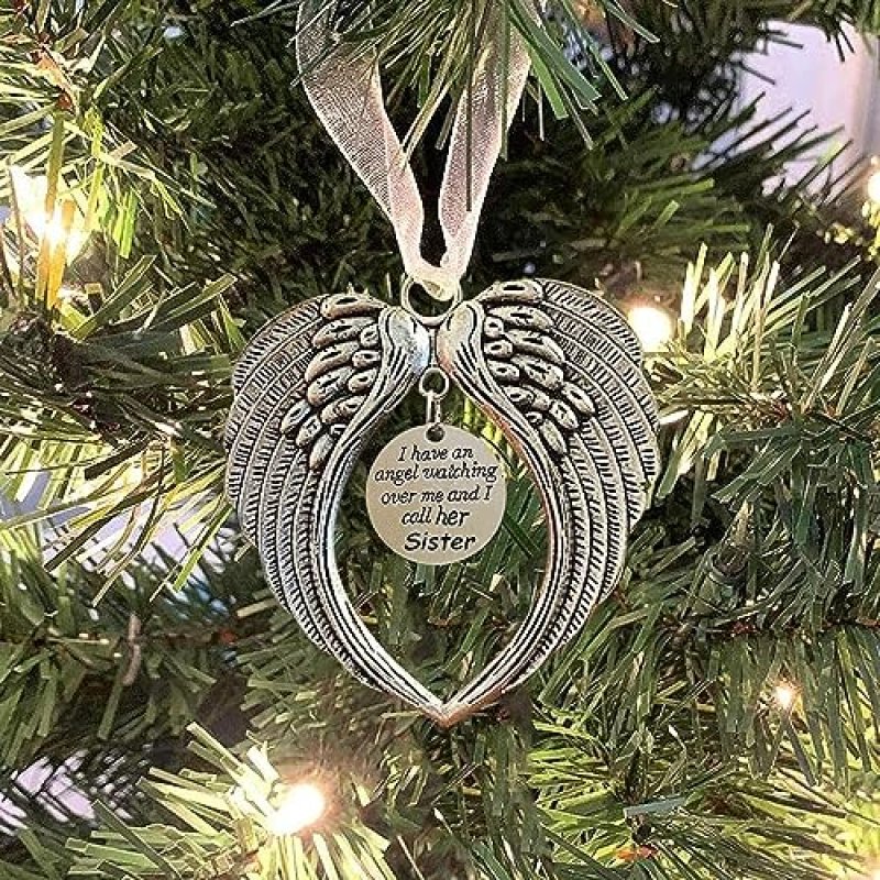 BTORER Memorial Angel Wings Ornament