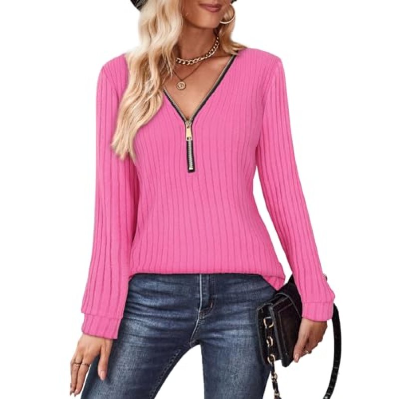 Gemulate Pretty Ladies Jumpers Long Sleeve Tops V…