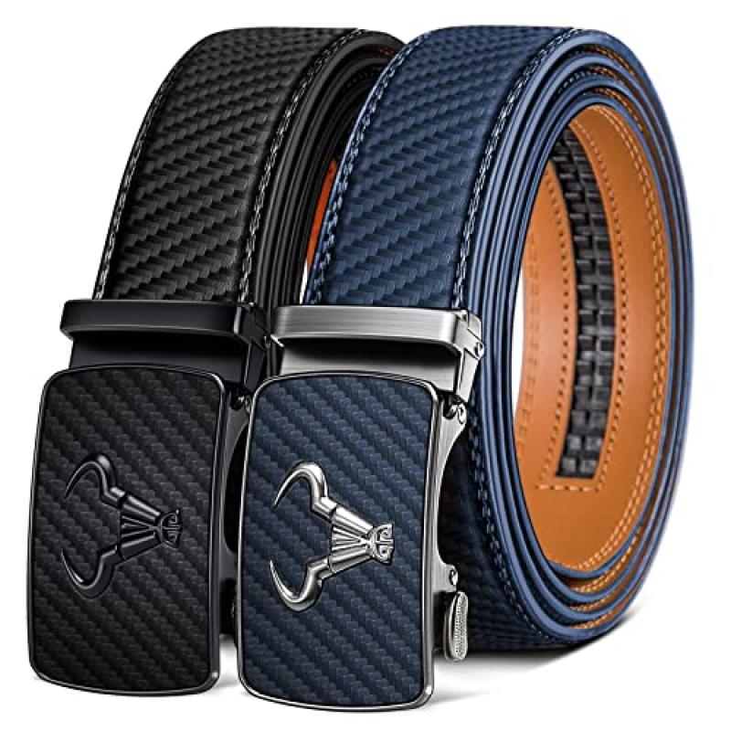 BULLIANT Men Leather Ratchet Belt