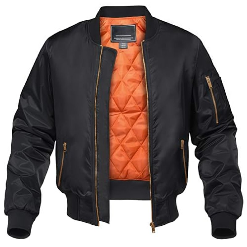 KEFITEVD Men's Jacket Bomber Winter Warm Military…