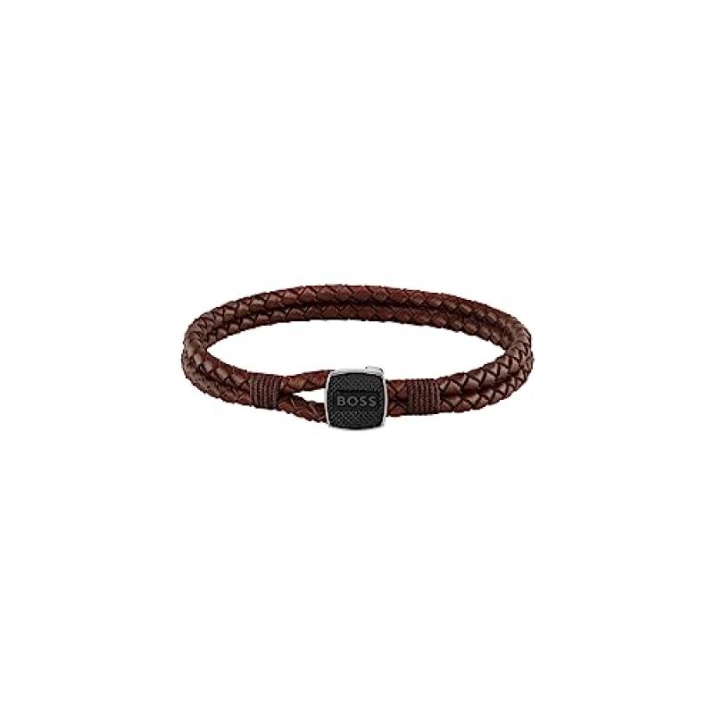 BOSS Men's Leather Bracelet