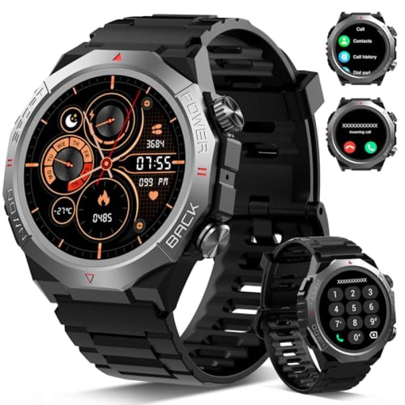 Men's Military Smart Watch with Fitness Monitoring