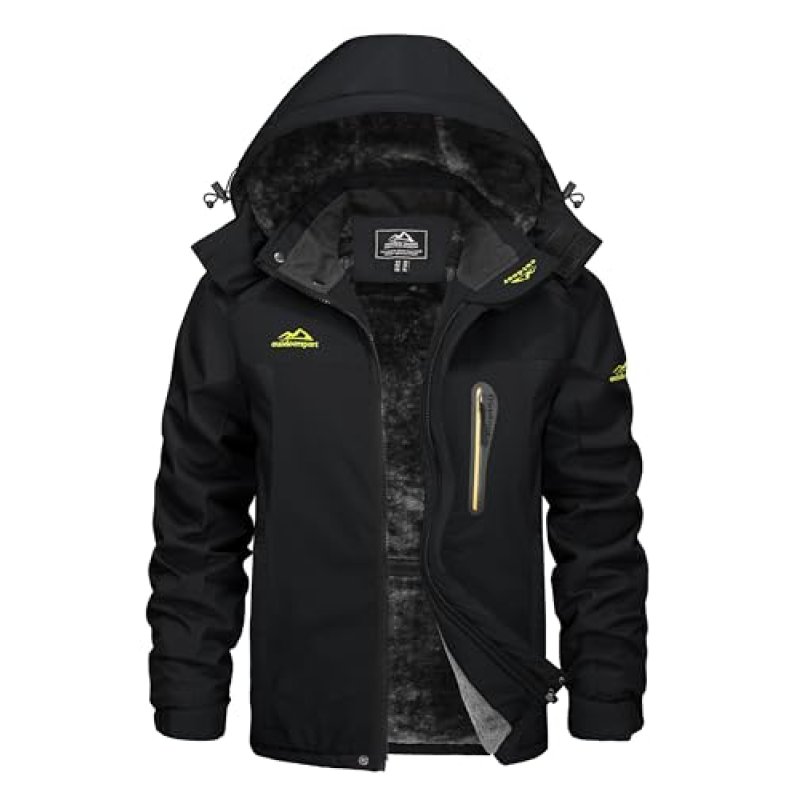 KEFITEVD Men's Winter Waterproof Ski Jacket Warm…