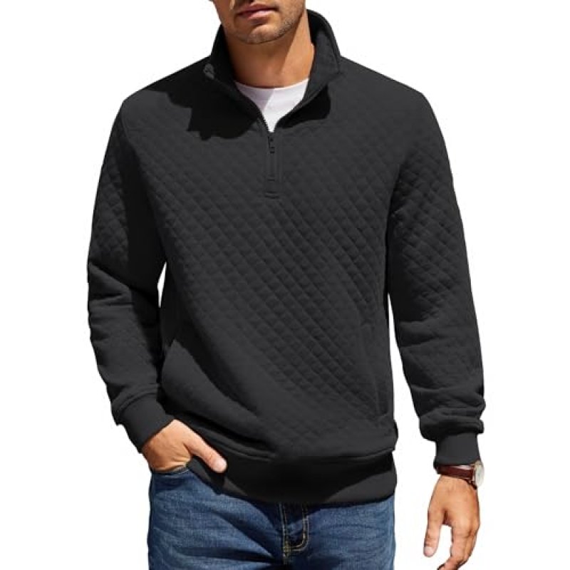 COOFANDY Men's Quarter Zip Sweatshirt