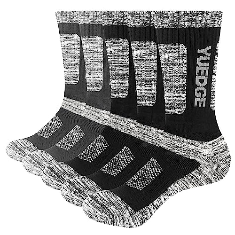 YUEDGE Men's Cushion Crew Socks