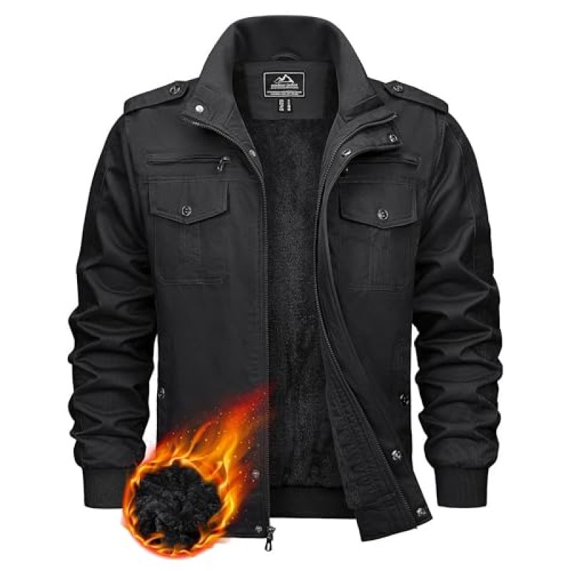 KEFITEVD Men's Outdoor Military Fleece Jackets…