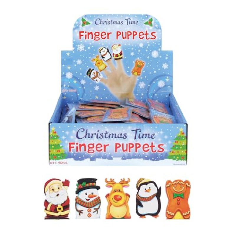 Henbrandt 5x Christmas Finger Puppets for Kids 5…