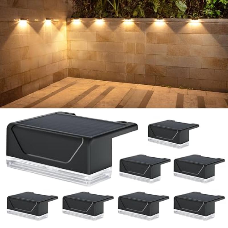 ELLASAY Fence Solar Lights: 8 Lighting Modes