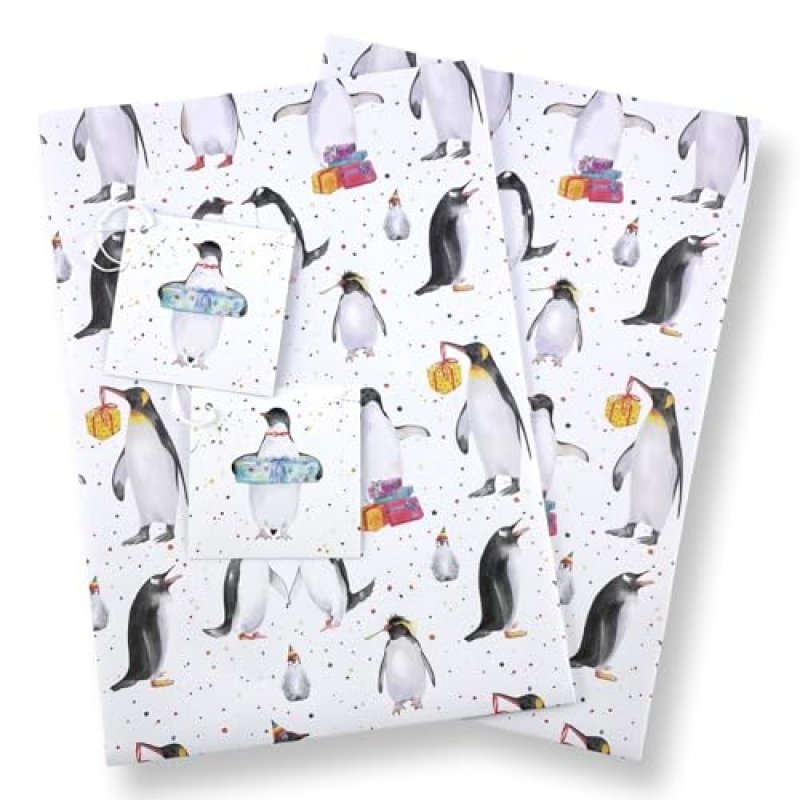 Penguins Party Gift Wrap