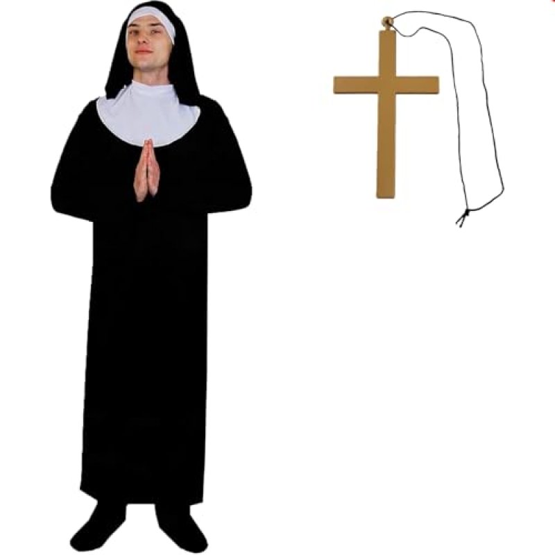 Mens Nun Costume - XX-Large - Black and White…