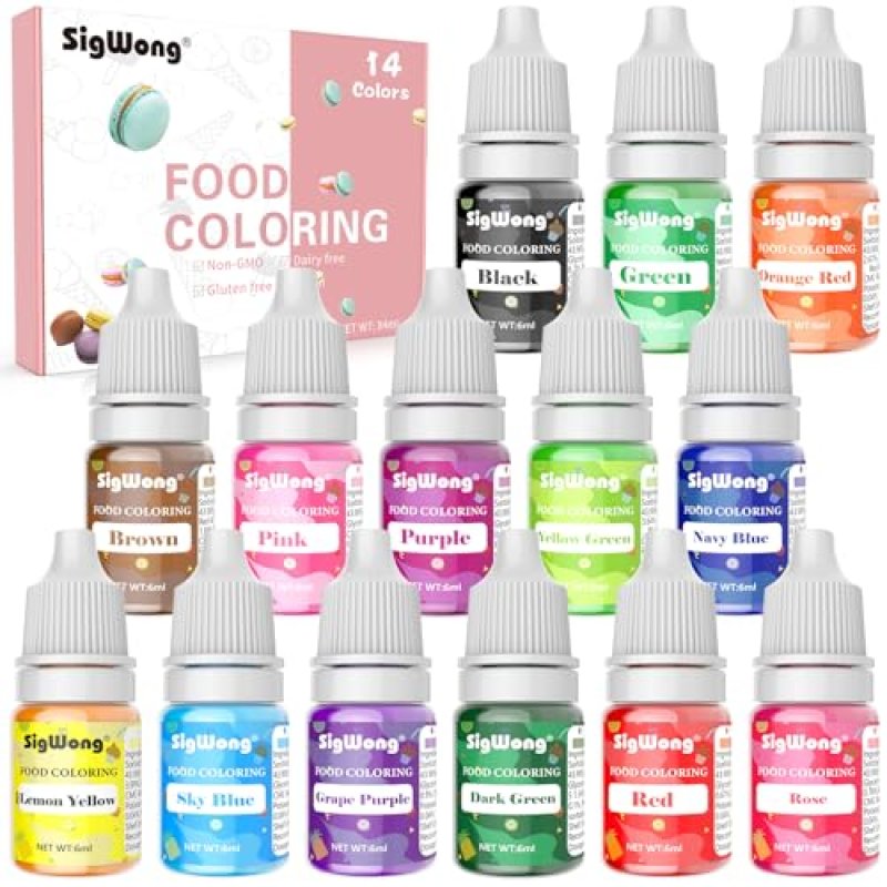 Neon Liquid Food Colouring Set