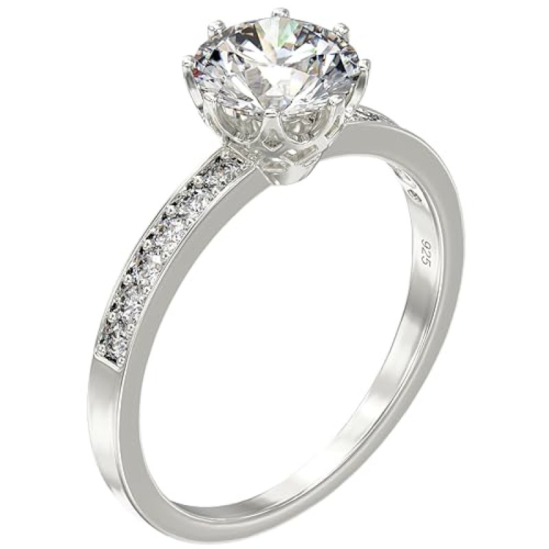 Aeon Solitaire Engagement Ring - 925 Sterling…