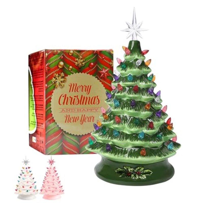 Ceramic Christmas Tree, 13 Inch
