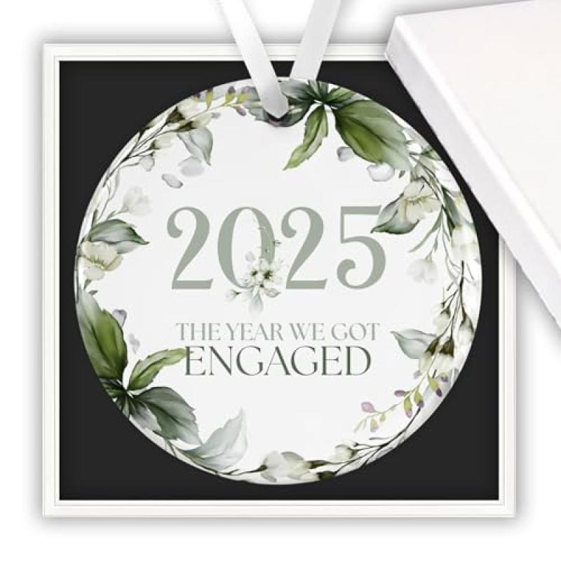 Ceramic Engagement Bauble Ornament