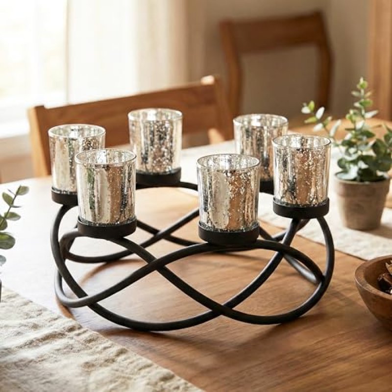 Seraphic Iron Candle Holder