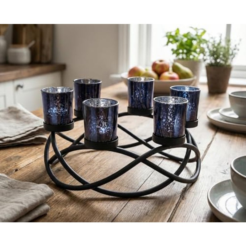 Seraphic Iron Candle Holder