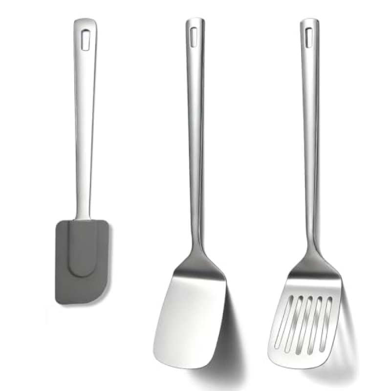 Berglander Stainless Steel Spatulas Set 3pcs,…