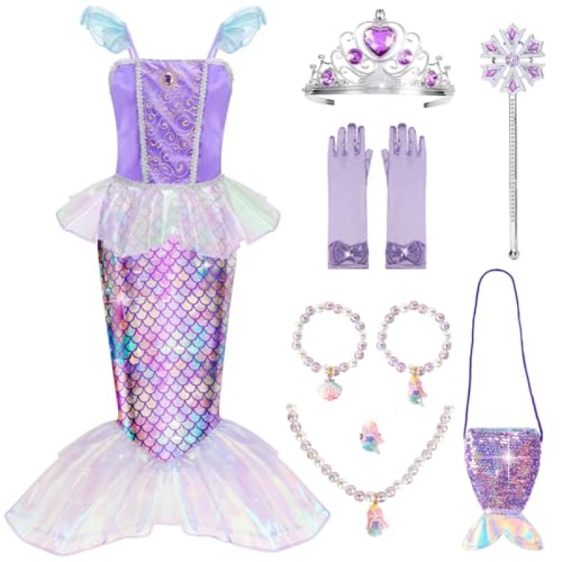 MELAND Mermaid Costume Kids, Princess Costumes…