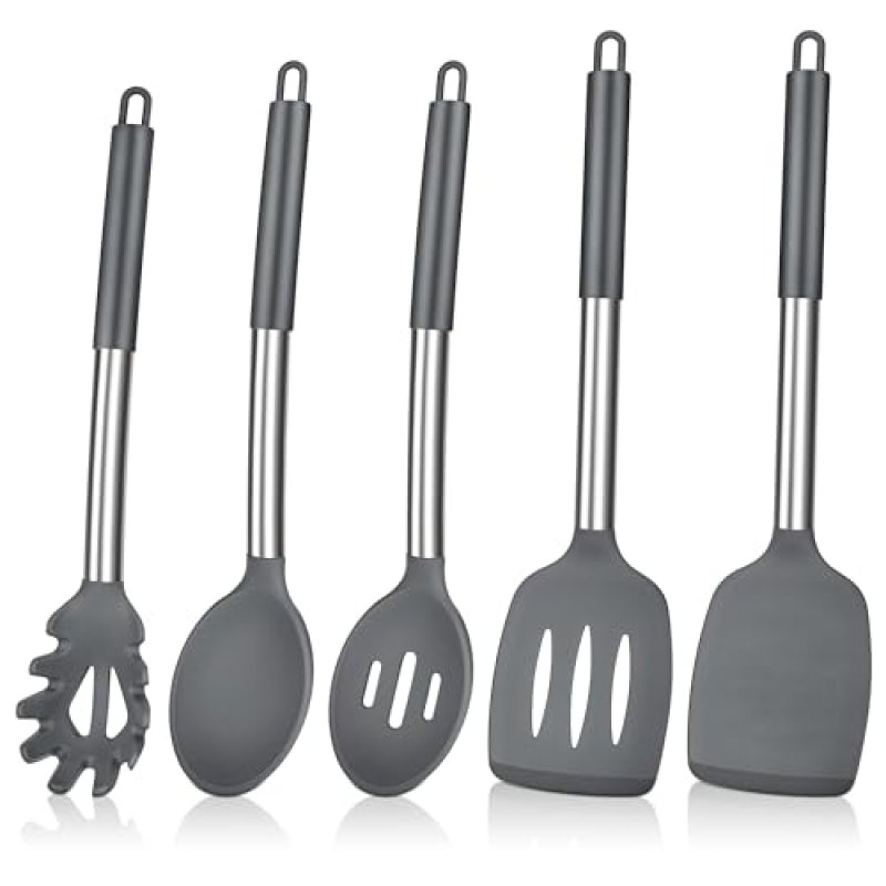 Herogo Kitchen Utensils Set, 5 Pieces Silicone…