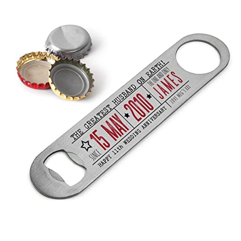 Personalised Bar Blade Bottle Opener