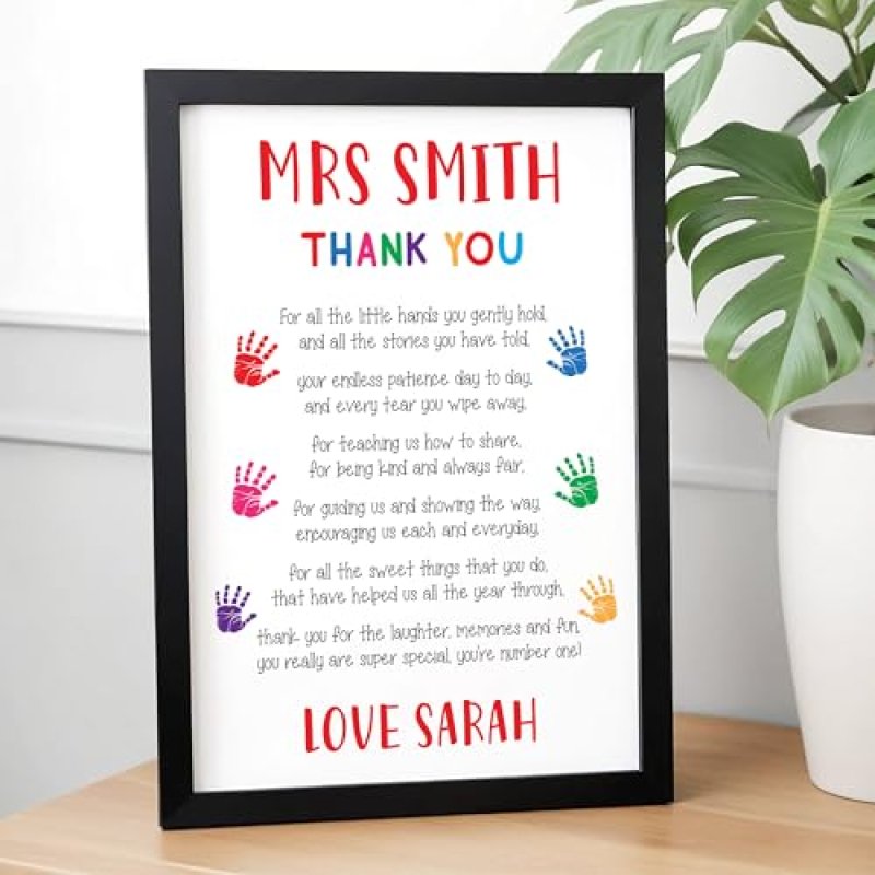 Personalised Teacher Thank You Poem