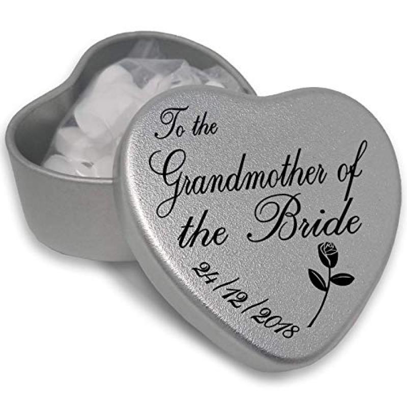 Personalised Heart Tin Wedding Guest Keepsake