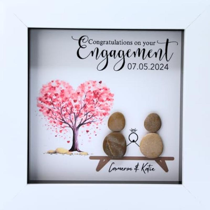 Personalised Pebble Art Keepsake Frame