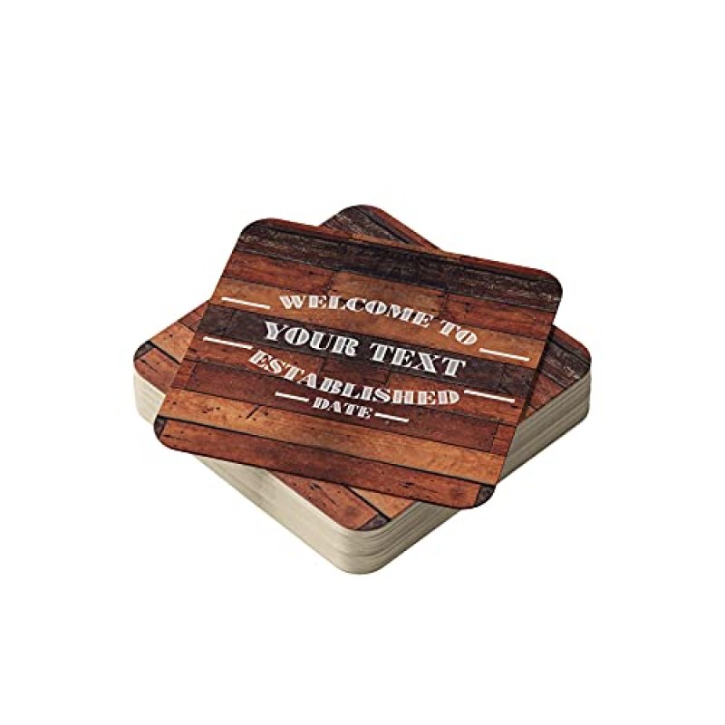 Personalised Beer Mats Pack of 24 - Absorbent…