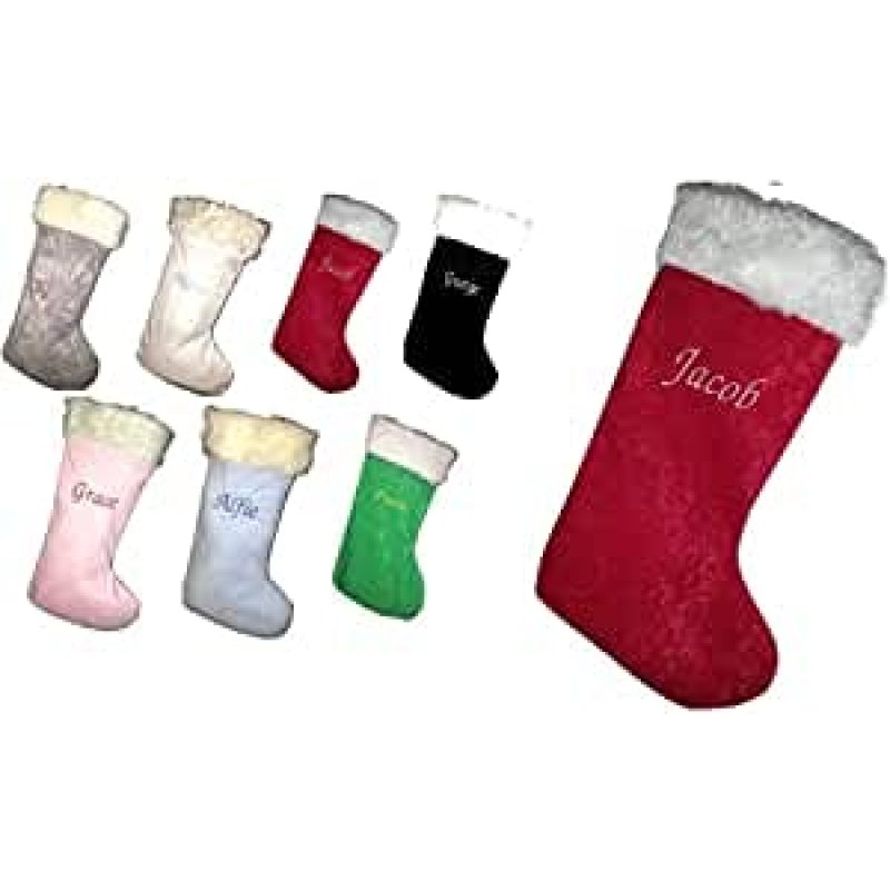 Personalised Christmas stockings, 7 colours…