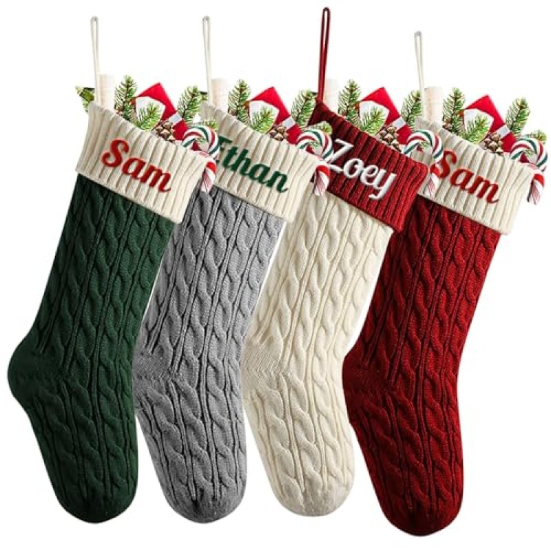 HOBULL Personalised Christmas Stockings, 18"…