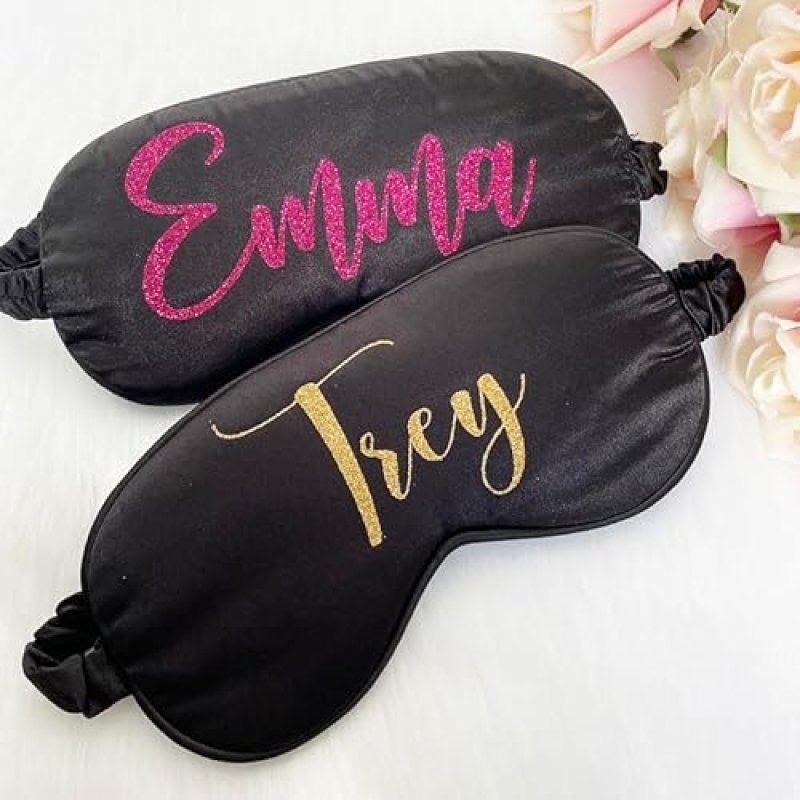Personalised Sleep Silk Satin Eye Mask Custom Any…