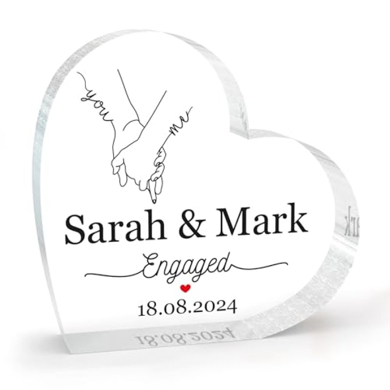 Personalised Engagement Date Keepsake