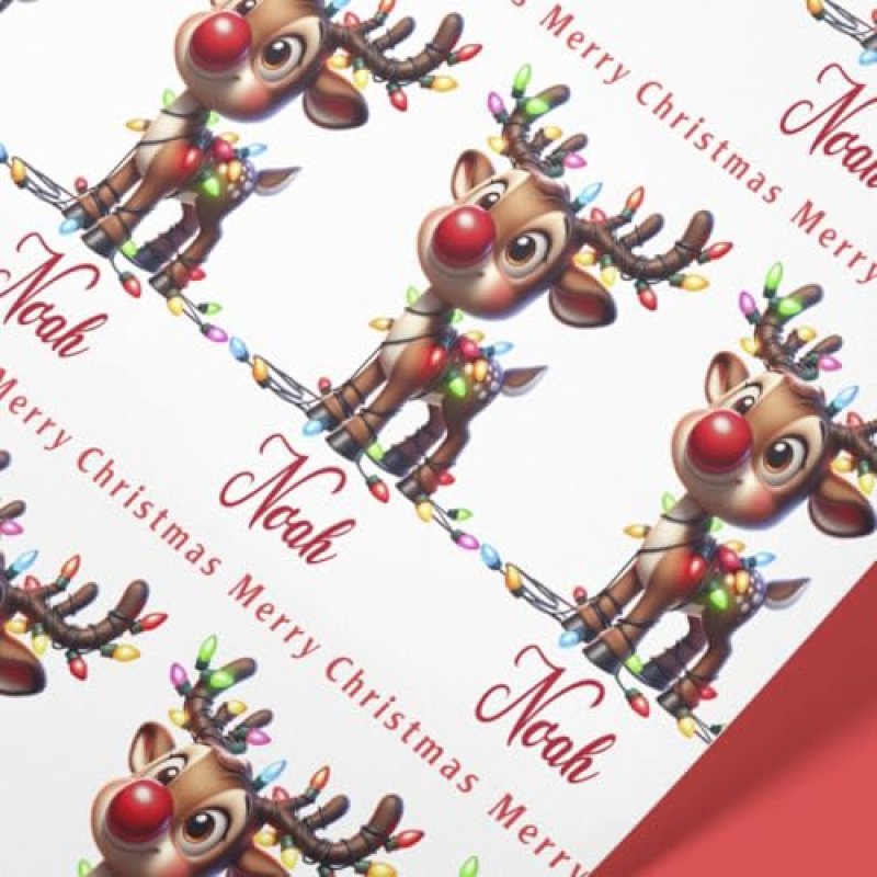 Personalised Rudolph Christmas Wrapping Paper…