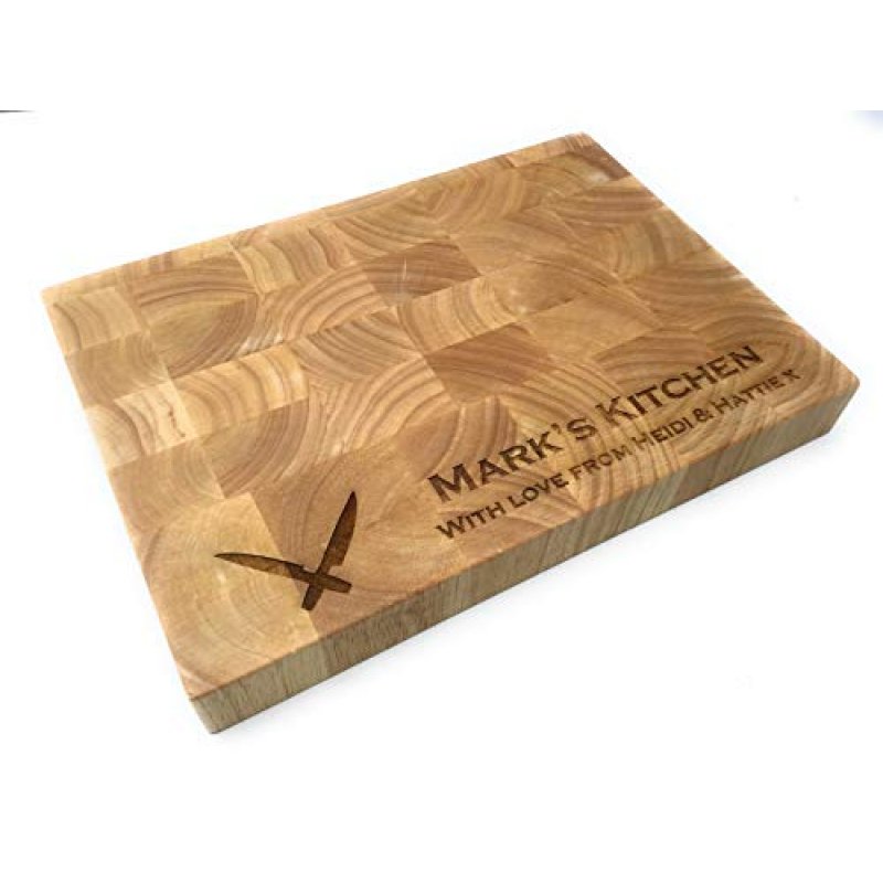 Personalised Extra Thick End Grain Heveawood…