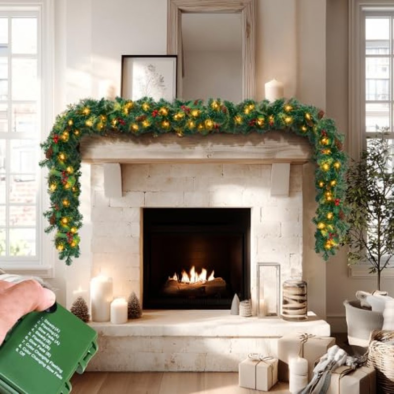 VeryMerry 9ft Pre-Lit Garland